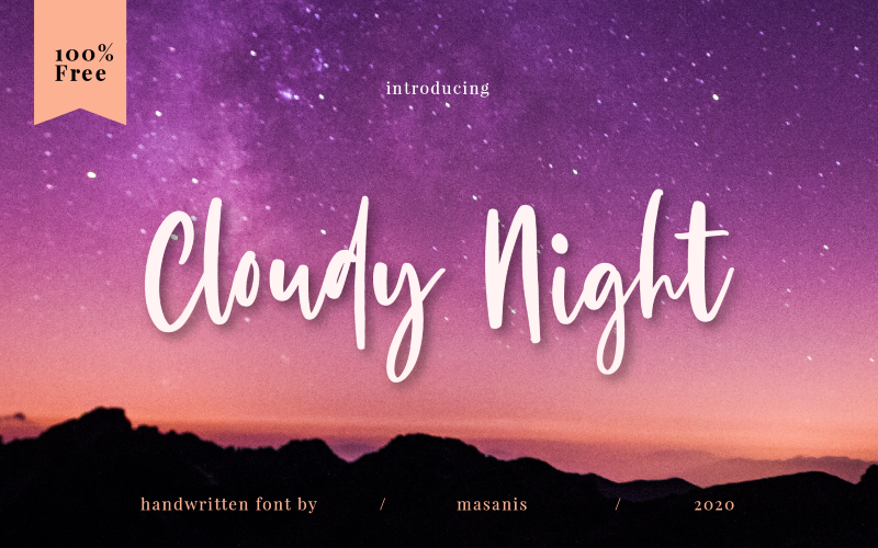 Cloudy Night handwritten